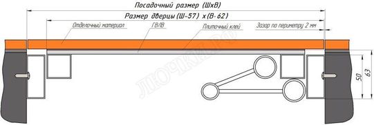 Люк под плитку Нажимной Железяка 800*600 Люк под плитку Нажимной Железяка 800*600