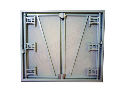 Люк под плитку Нажимной Железяка, 2 створки, 1400*1050 Люк под плитку Нажимной Железяка, 2 створки, 1400*1050