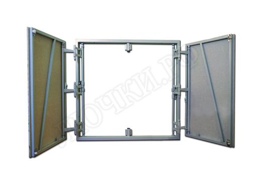 Люк под плитку Нажимной Железяка, 2 створки, 1400*1050 Люк под плитку Нажимной Железяка, 2 створки, 1400*1050