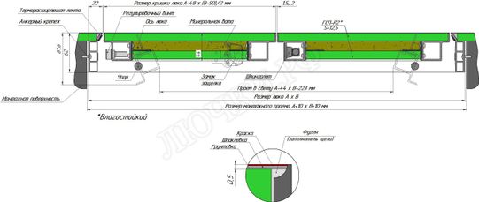 Люк-дверь под покраску Техно Противопожарный 2 створки 1200*1450 Люк-дверь под покраску Техно Противопожарный 2 створки 1200*1450