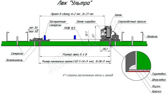 Люк под покраску Ультра для установки в стену 550*1000 (посадочный размер 556*1006) Люк под покраску Ультра для установки в стену 550*1000 (посадочный размер 556*1006)