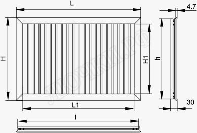 Решетка пластиковая НУН 500 х 500 бел. Решетка пластиковая НУН 500 х 500 бел.