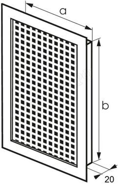 Решетка металлическая с перфорацией 5*8 мм врезная 750*1400 Решетка металлическая с перфорацией 5*8 мм врезная 750*1400