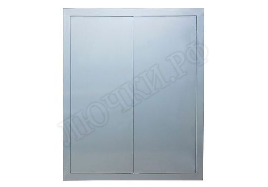 Люк сантехнический Элит усиленный 1 мм нажимной 2 створки 1200*1900, RAL 9003 муар Люк сантехнический Элит усиленный 1 мм нажимной 2 створки 1200*1900, RAL 9003 муар