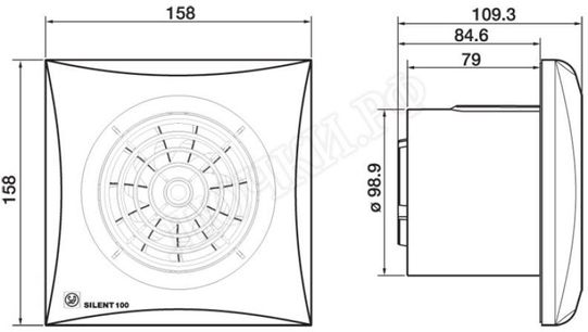 Вентилятор SILENT-100 CMZ  Вентилятор SILENT-100 CMZ