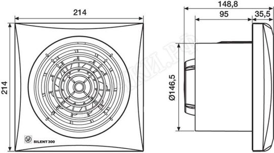 Вентилятор SILENT-300 CZ SILVER  Вентилятор SILENT-300 CZ SILVER