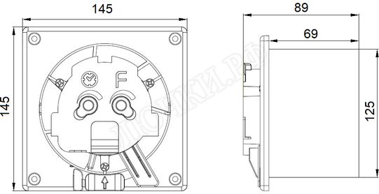 Вытяжной вентилятор airRoxy RMS (MS), атласное серебро, 01-177 Вытяжной вентилятор airRoxy RMS (MS), атласное серебро, 01-177